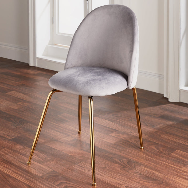 Velvet Dining Chairs - Gold Legs (set of 2)-TrendGoat