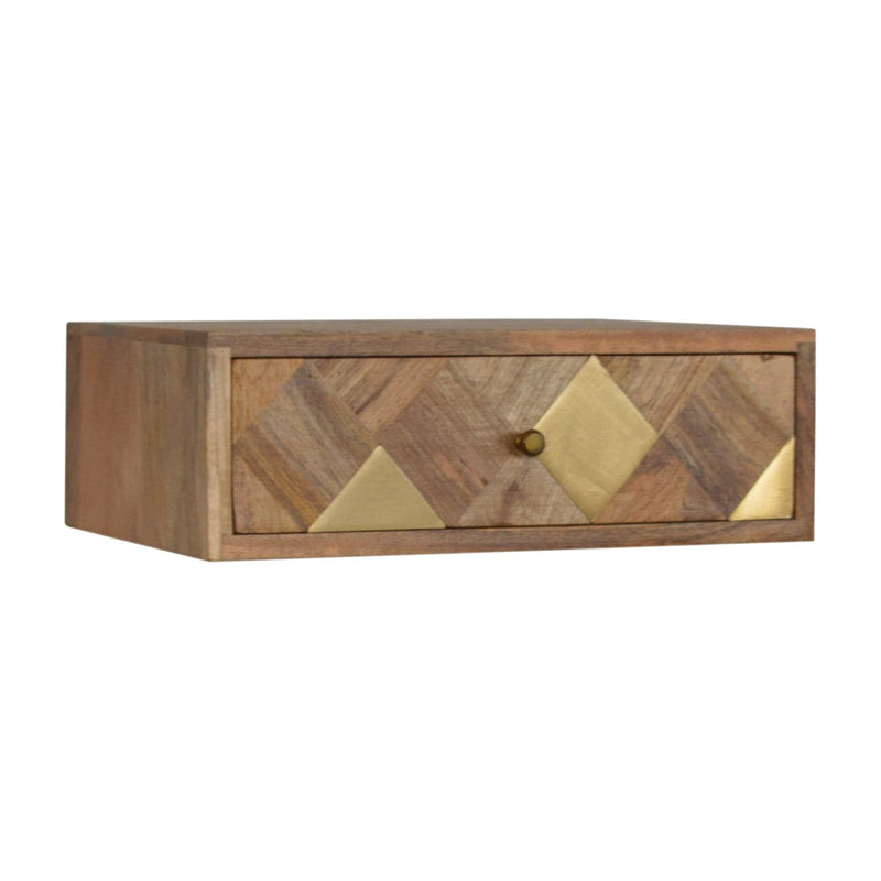 Wall Mounted Brass Inlay Bedside-TrendGoat