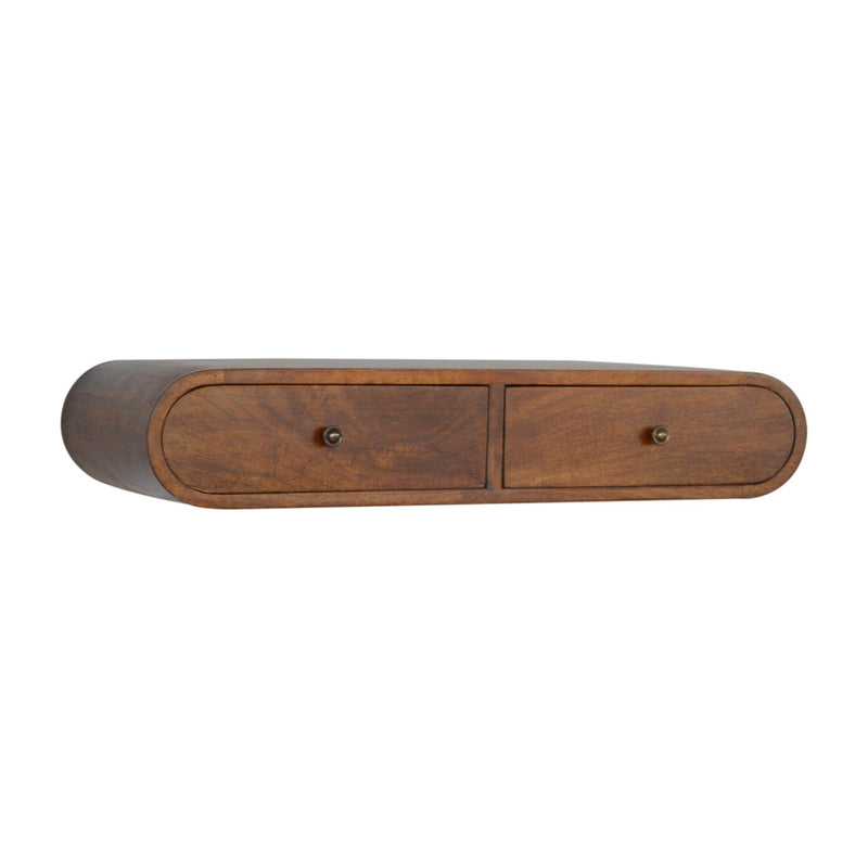 Wall Mounted Chestnut Console Table-TrendGoat