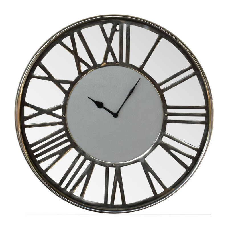 White and Chrome Wall Clock-TrendGoat