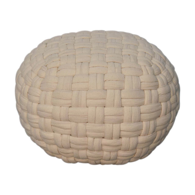 White Tube Pouffe-TrendGoat