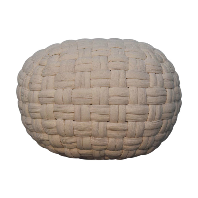 White Tube Pouffe-TrendGoat