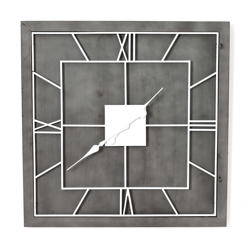 Williston Grey Large Square Wall Clock-TrendGoat