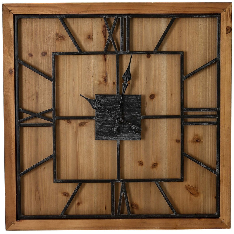 Williston Square Large Wooden Wall Clock-TrendGoat