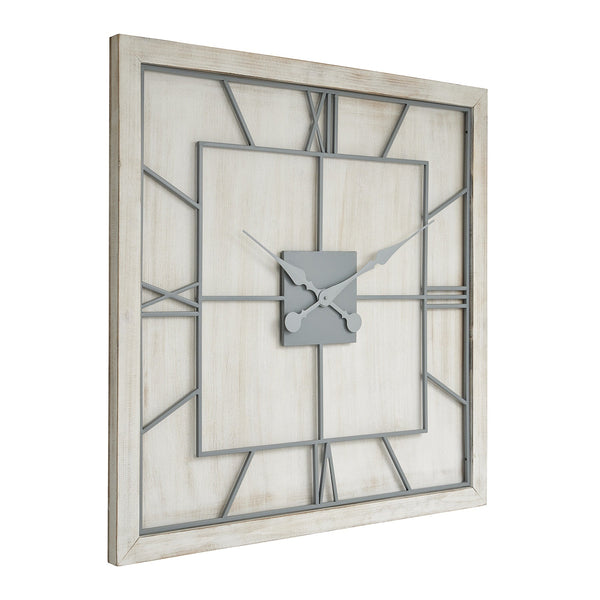 Williston White Square Large Wall Clock-TrendGoat