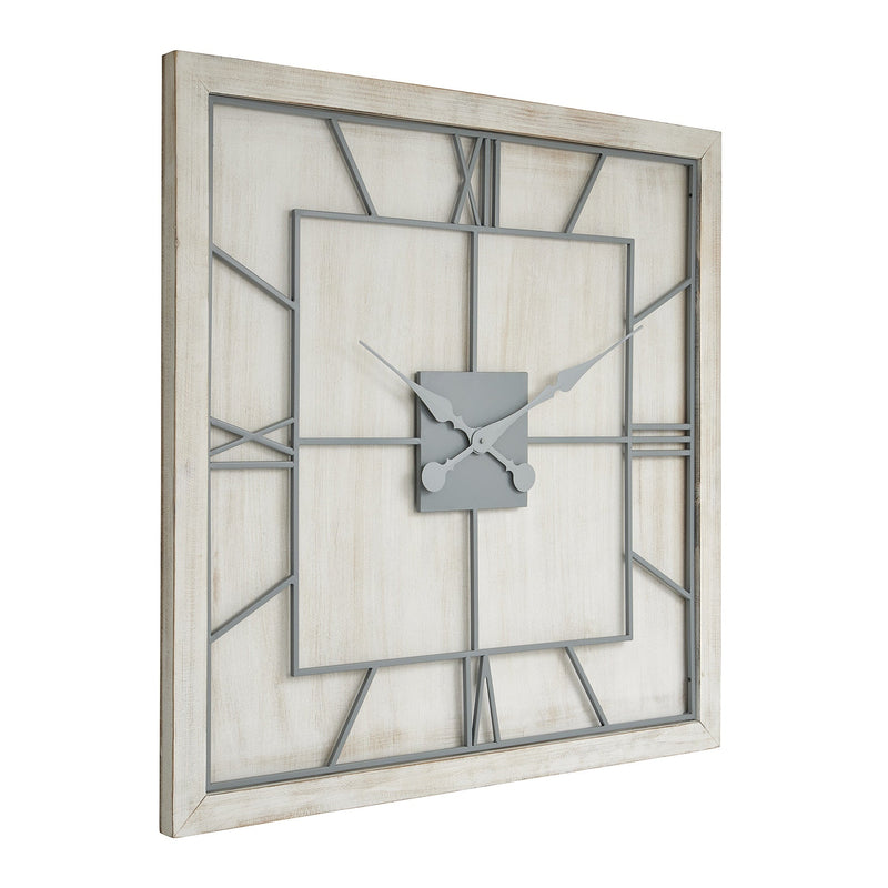 Williston White Square Large Wall Clock-TrendGoat