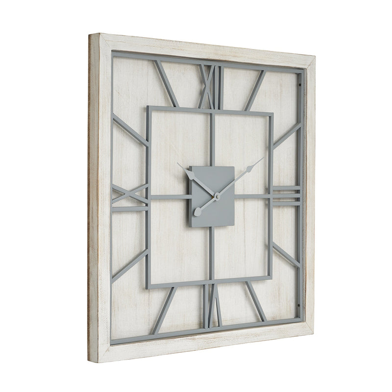 Williston White Square Wall Clock-TrendGoat