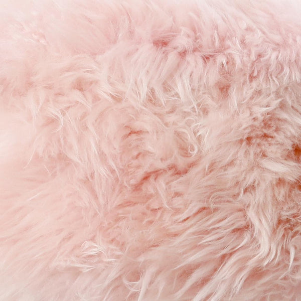 XXL Luxurious Blush Pink Sheepskin Beanbag-TrendGoat