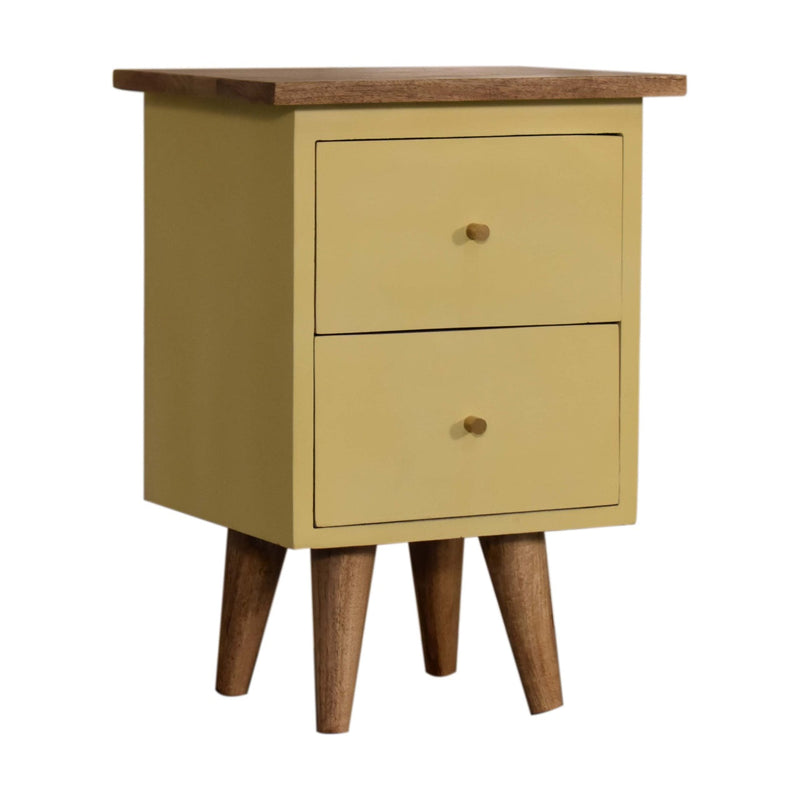 Yellow Hand Painted Bedside-TrendGoat