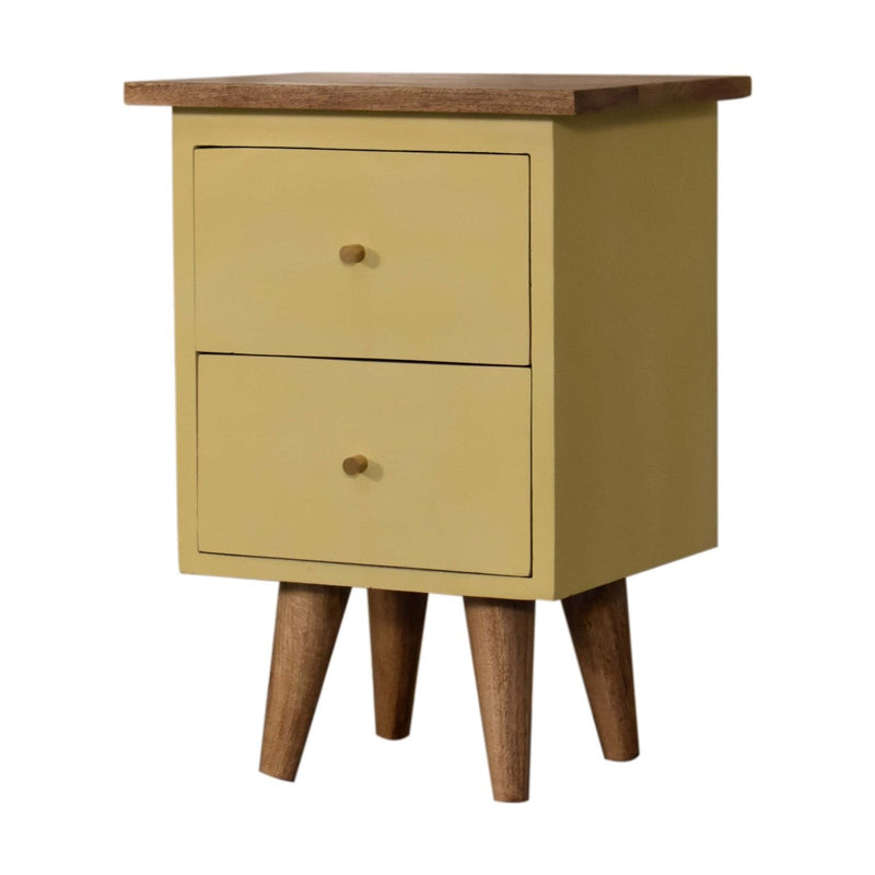 Yellow Hand Painted Bedside-TrendGoat