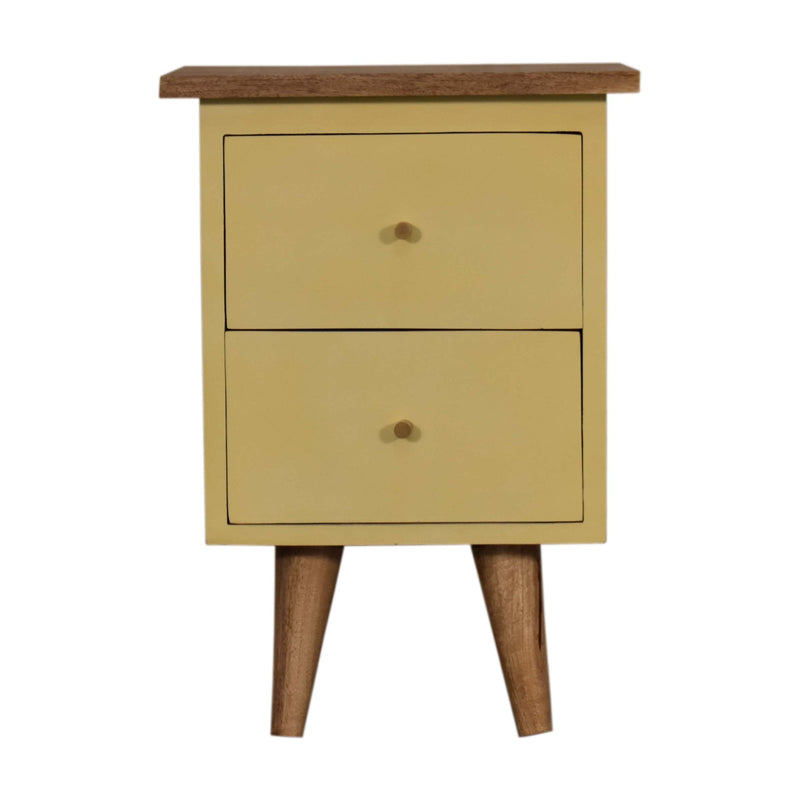 Yellow Hand Painted Bedside-TrendGoat