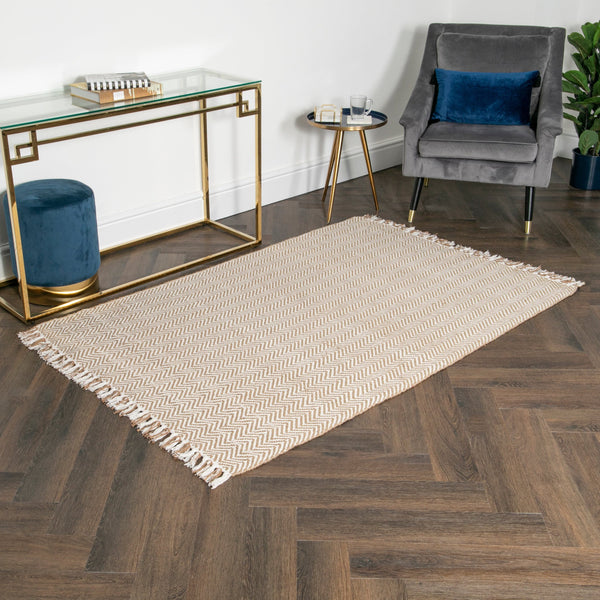 Zig Zag Jute & Cotton Rug (3 sizes)-TrendGoat