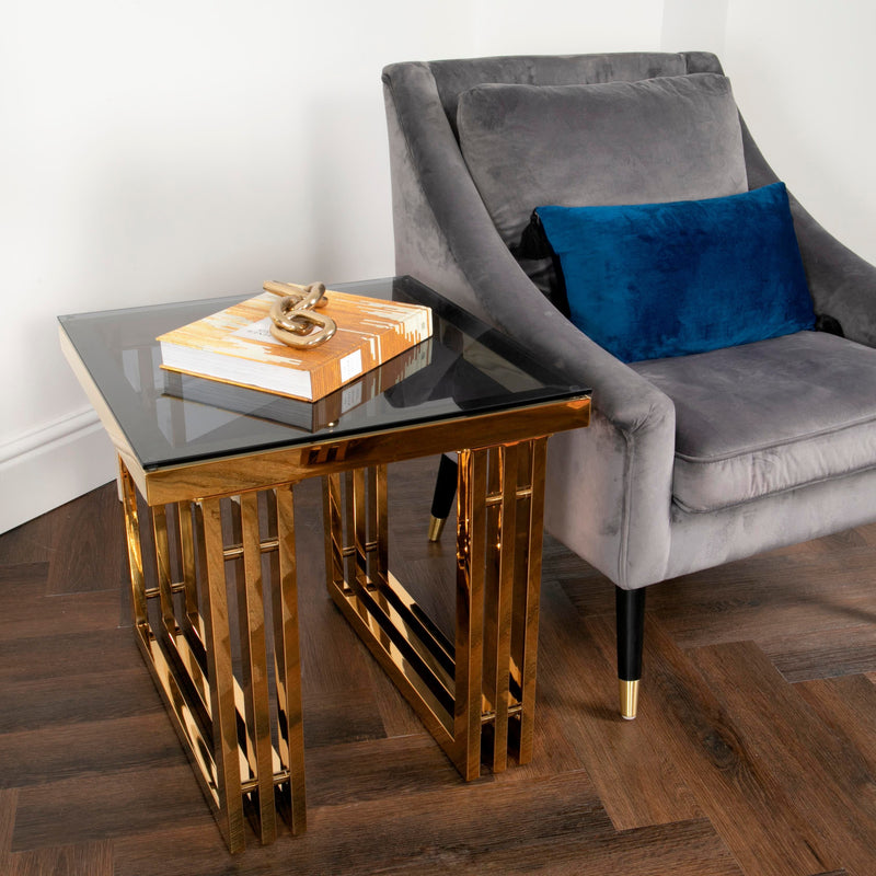 Zurich Gold Side Table-TrendGoat