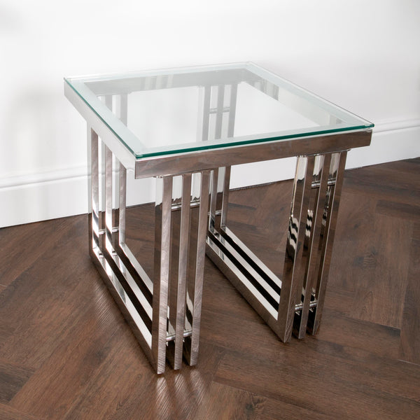 Zurich Silver Side Table-TrendGoat